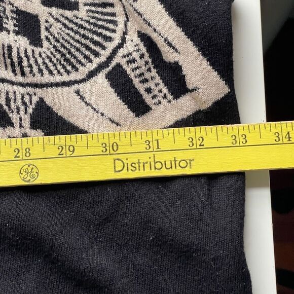 Flying Tomato Cream and Black "Poncho" Turtle Neck Sweater, Small - Picture 6 of 9